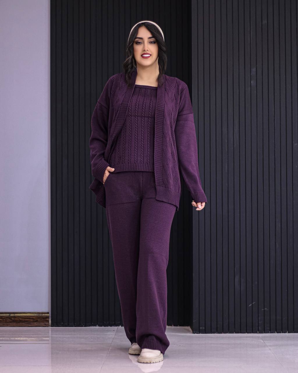 ست سه‌تیکه بافت زنانه