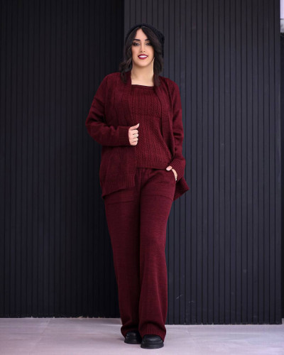 ست سه‌تیکه بافت زنانه