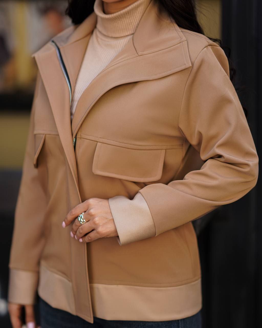 کت زنانه یقه شکاری کد 134