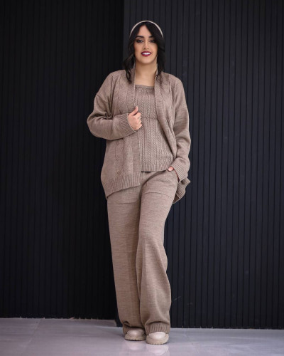 ست سه‌تیکه بافت زنانه