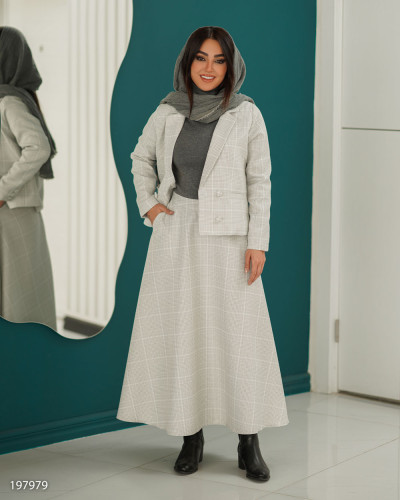 کت و دامن پاییزه زنانه کد 132