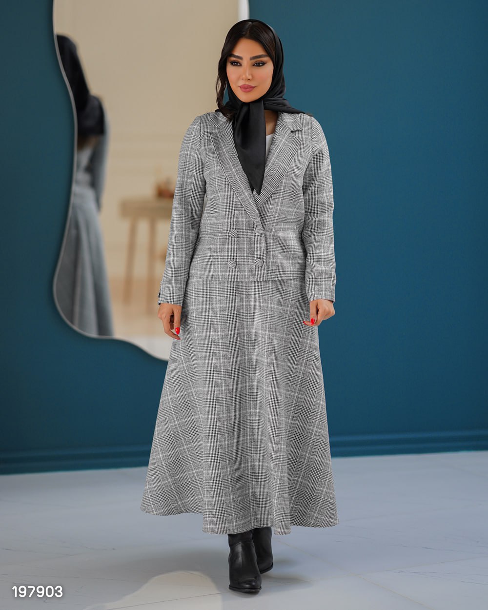 کت و دامن پاییزه زنانه کد 132